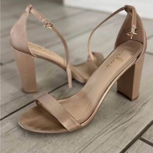 Lulu's Tan Block Heel Sandals